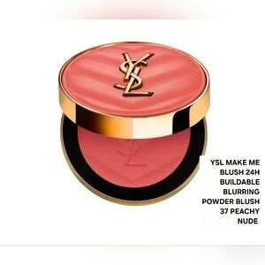 YSL MAKE ME BLUSH 24H BUILDABLE BLURRING POWDER BLUSH 37 PEACHY NUDE. BNIB